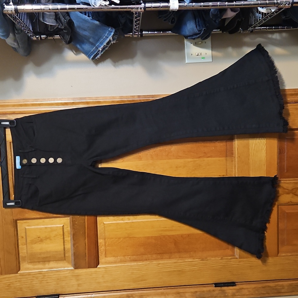 Show Me Your MUMU Blue Berkeley Button Up Bells Jeans - Picture 2 of 10